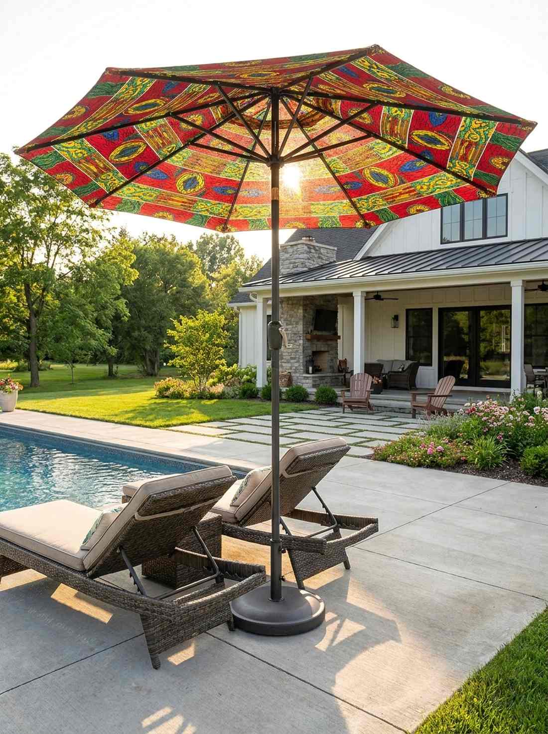 ankara print outdoor umbrellas