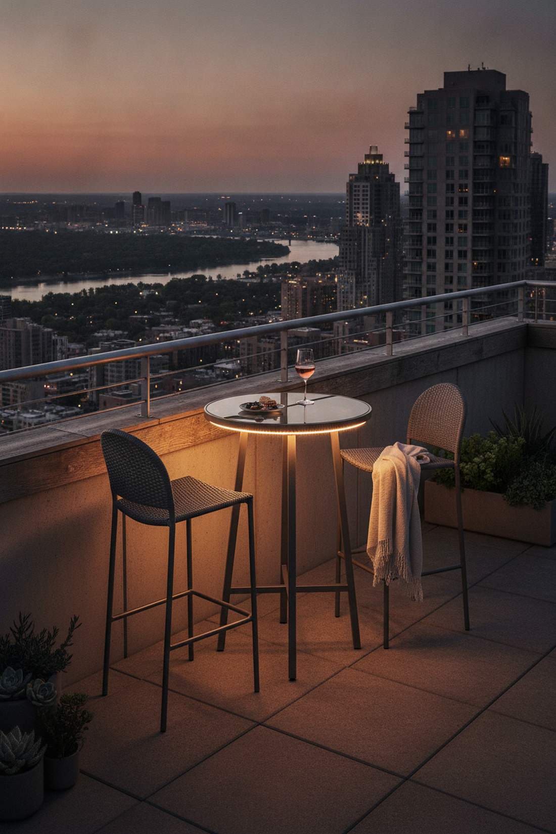 bar height bistro set for balconies
