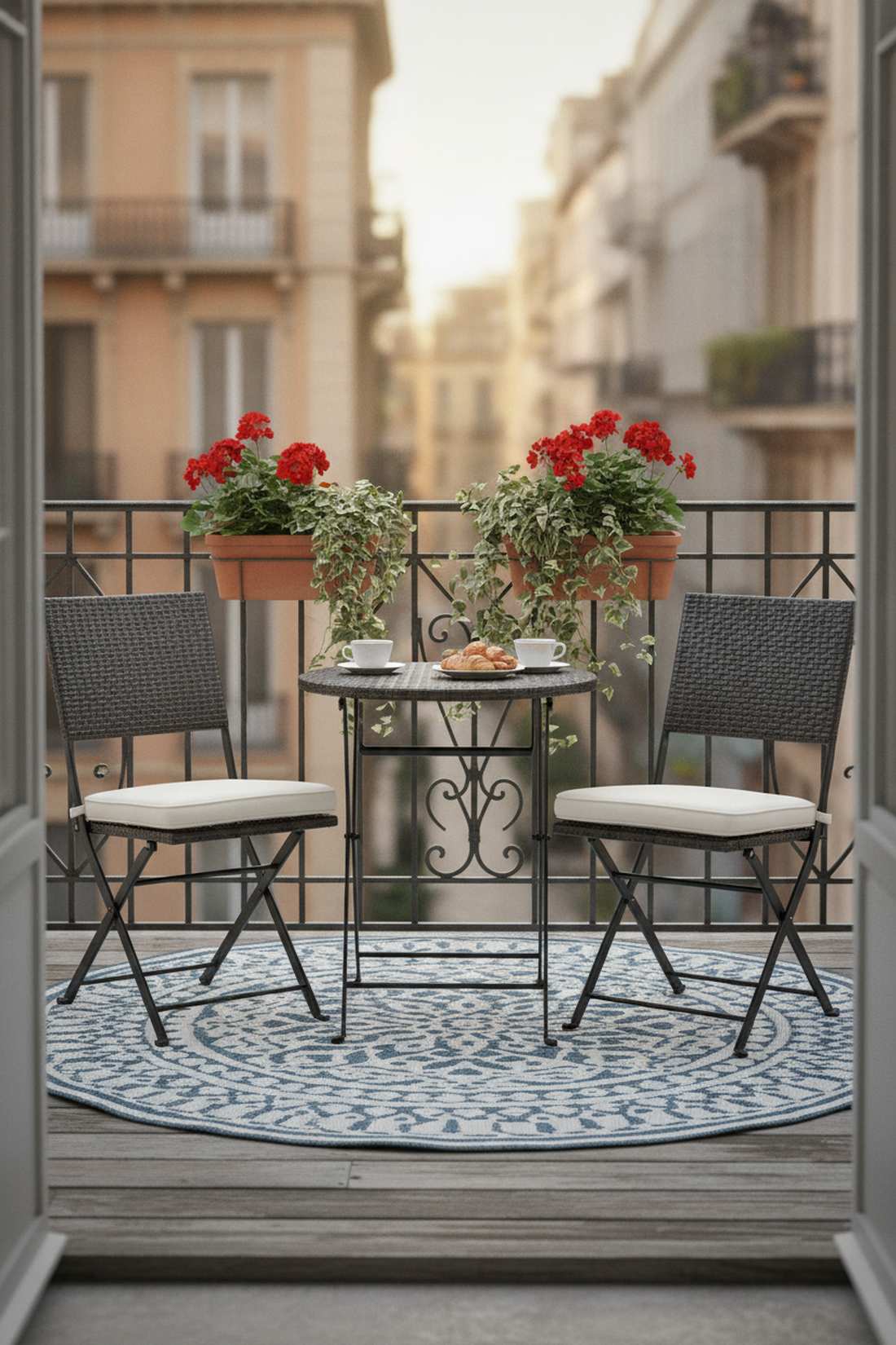 compact bistro set for small balconies