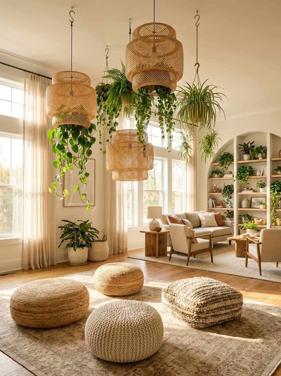floor to ceiling layering