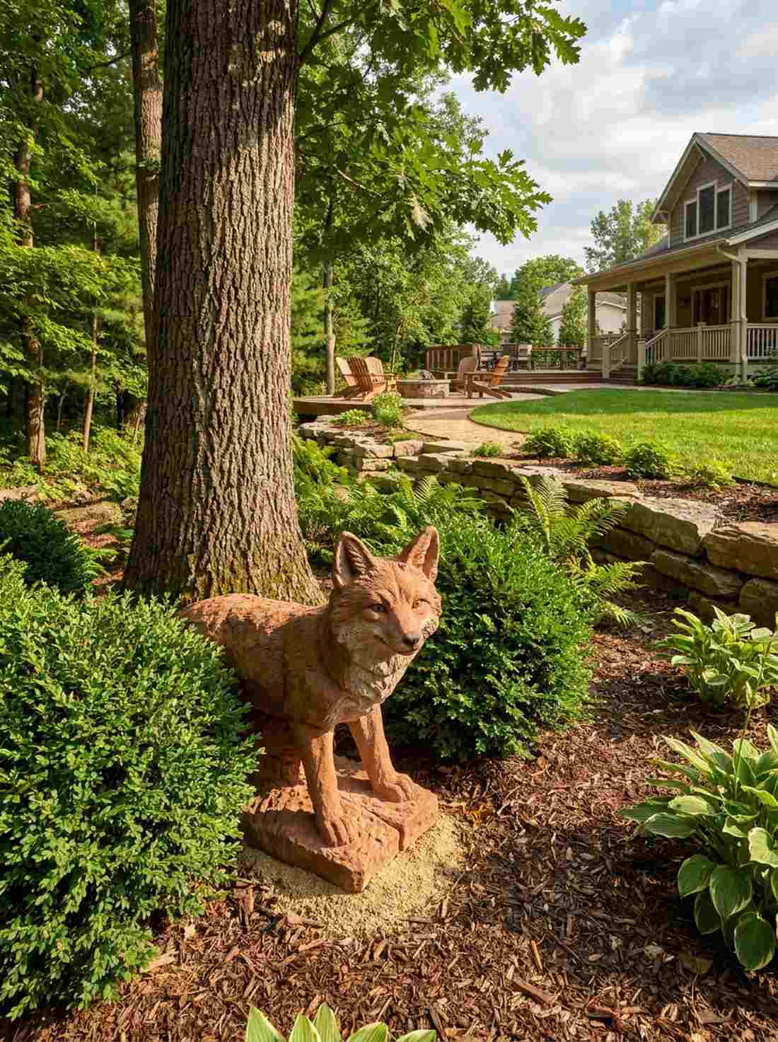 fox in alert stance