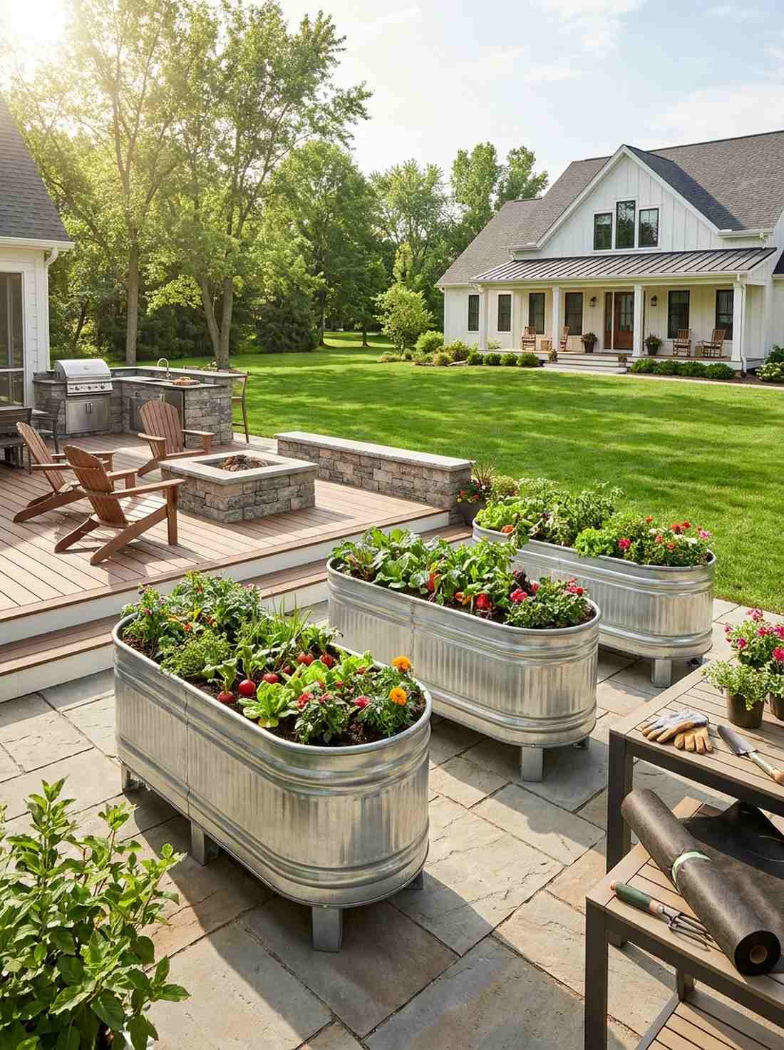galvanized metal trough beds