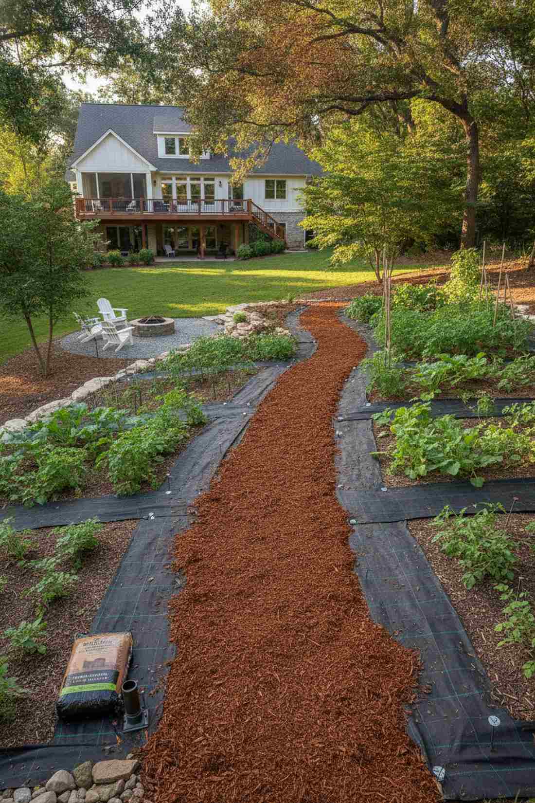 gorilla hair mulch compacted