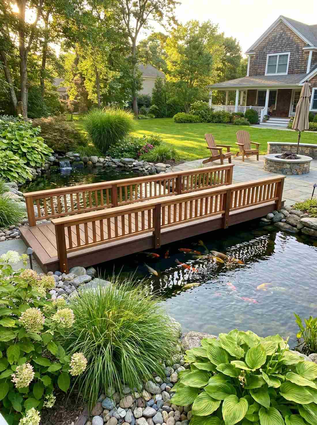 half picket bridge with lower railing panels