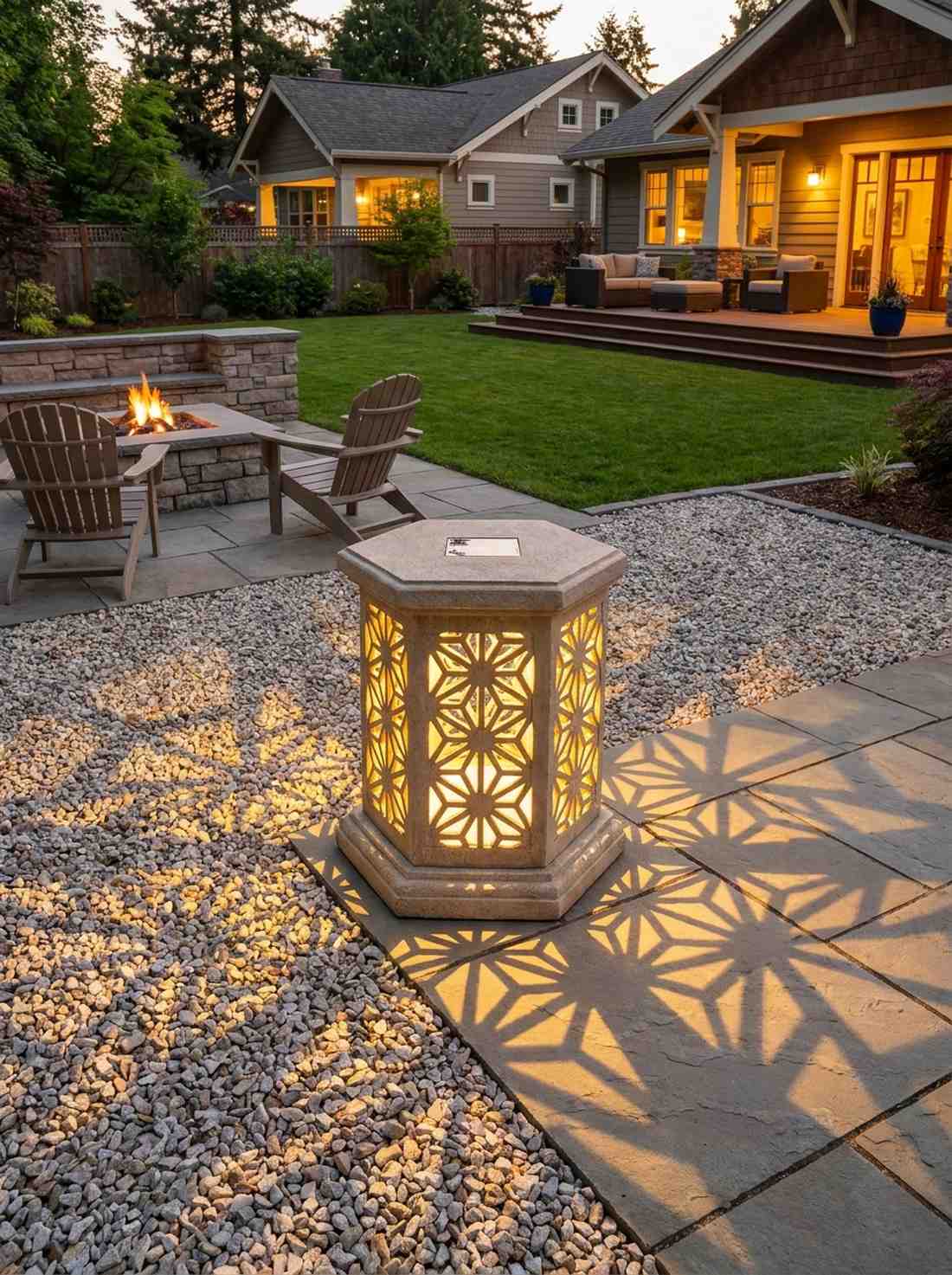 hexagonal platform lantern