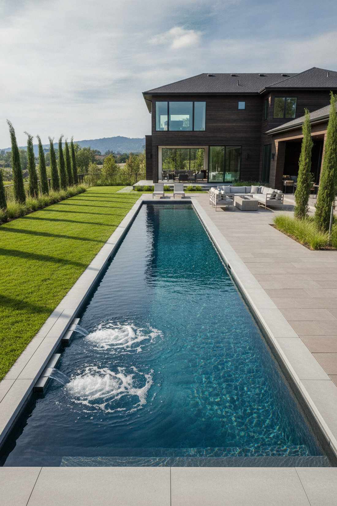 lap pool with counter current system