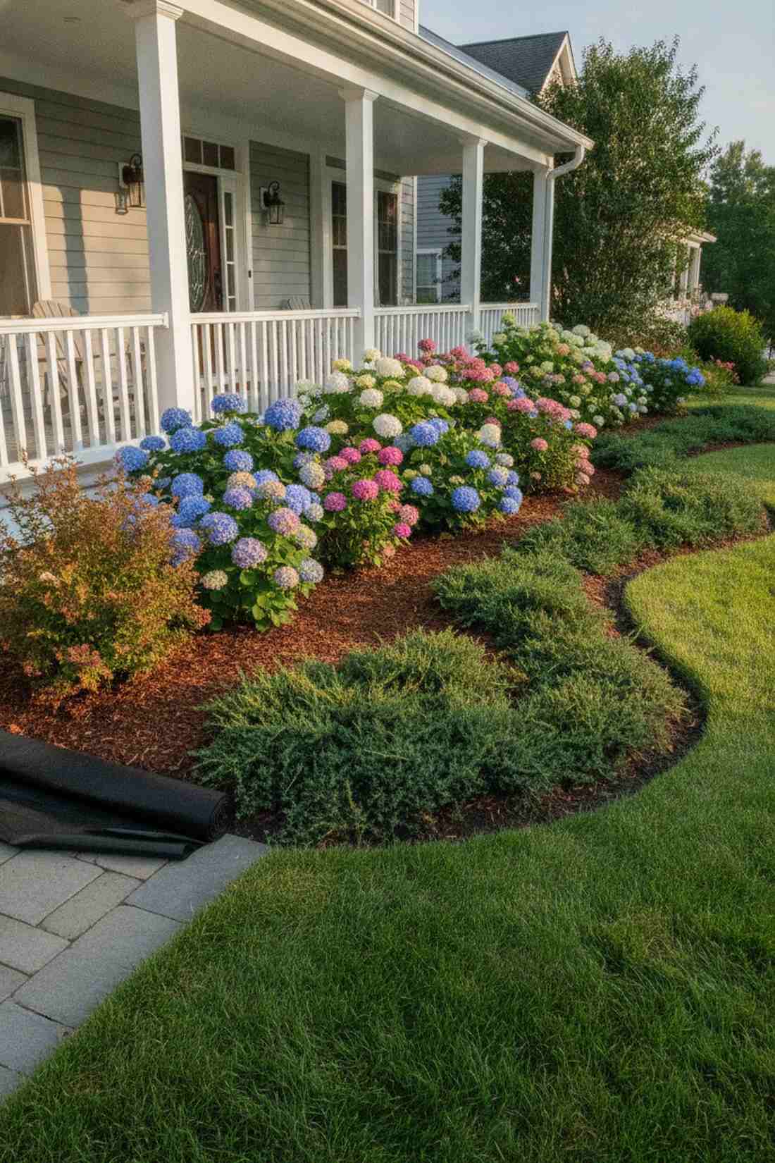 layered shrub border
