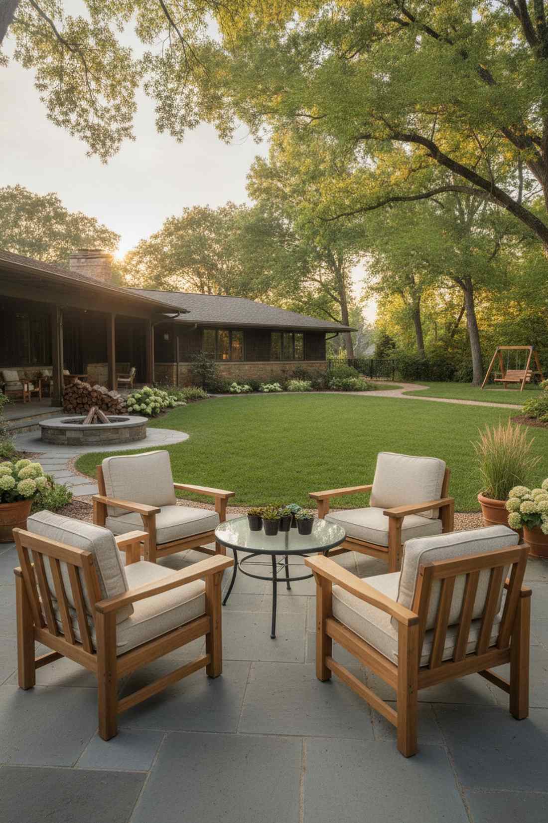 mission style patio chairs