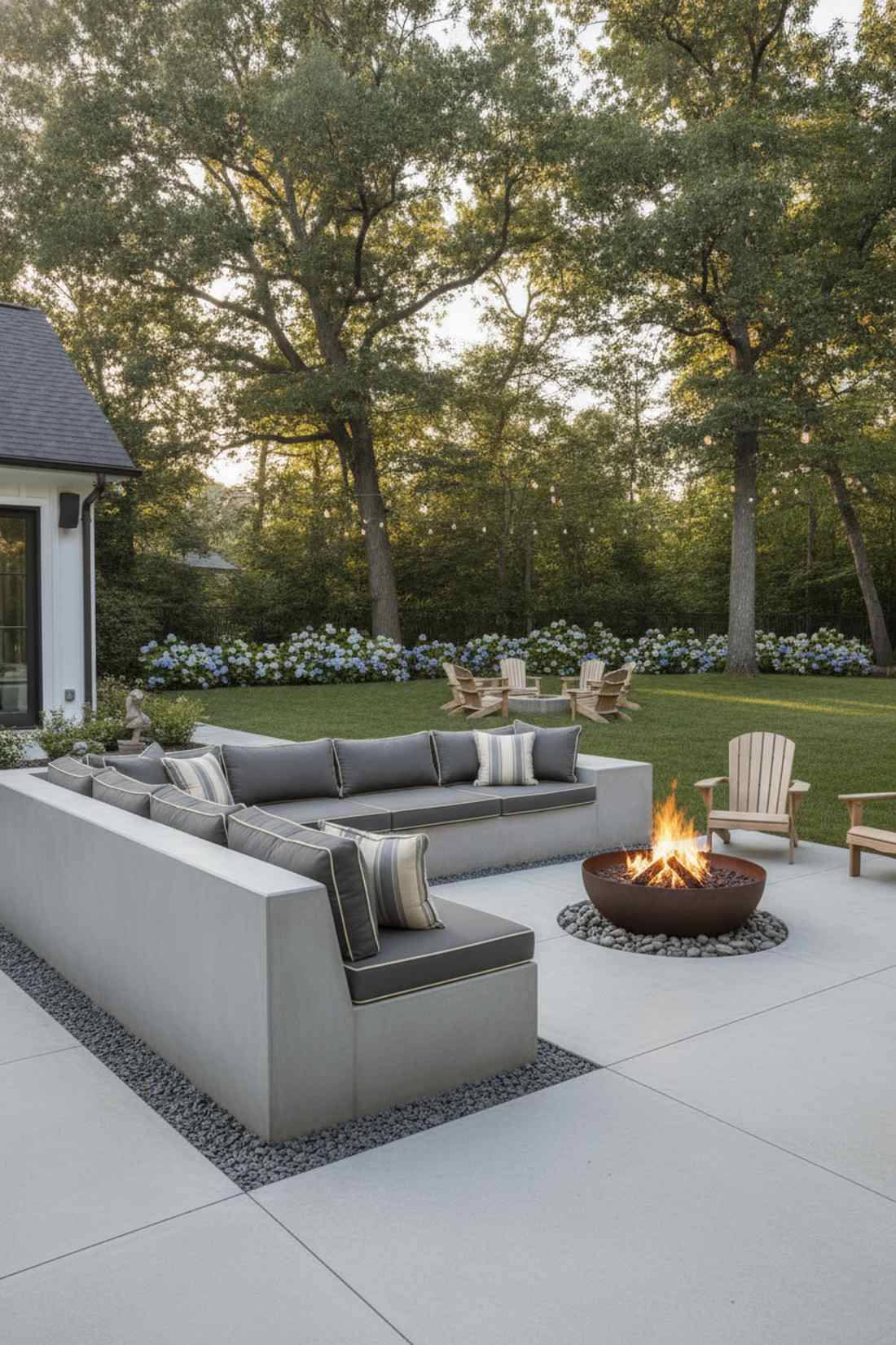 monolithic l shaped bench