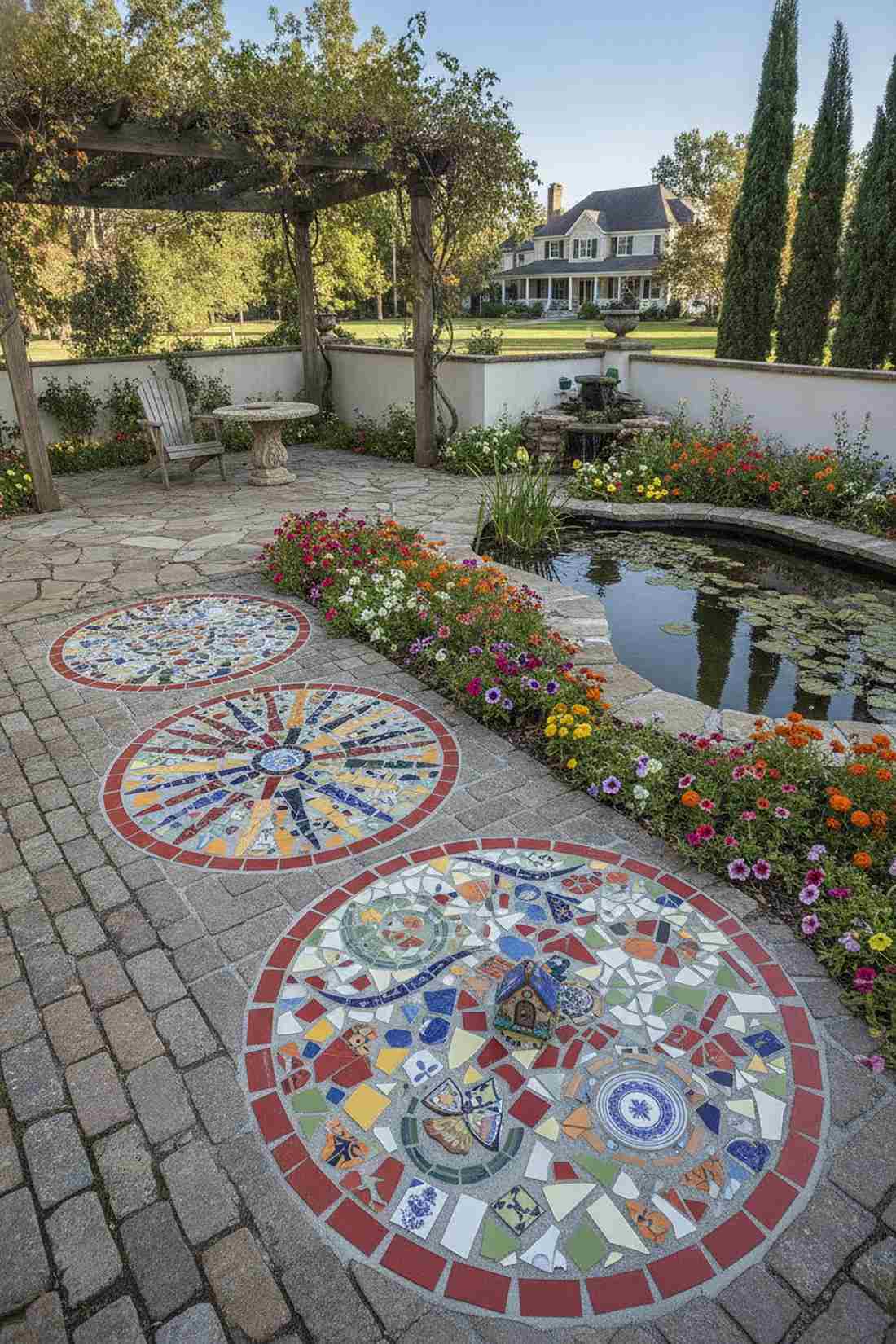 mosaic pattern circles