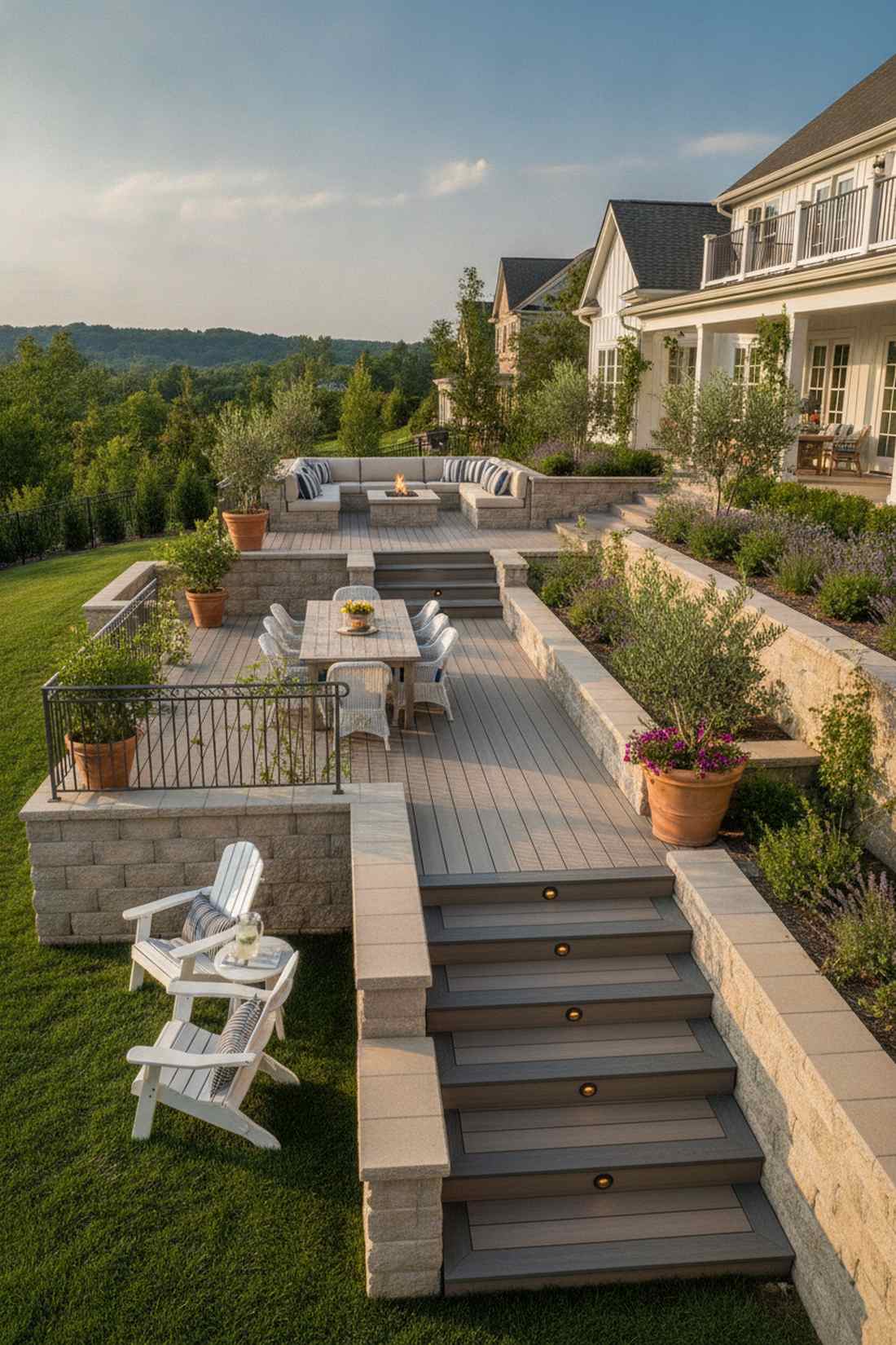multi level terraced configuration