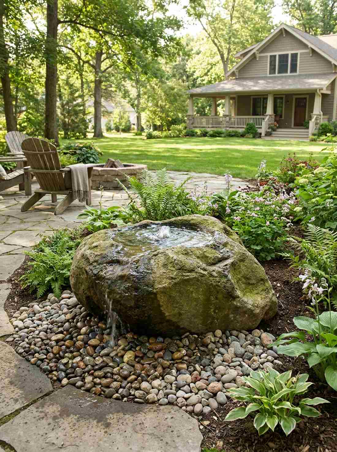 natural river rock basin