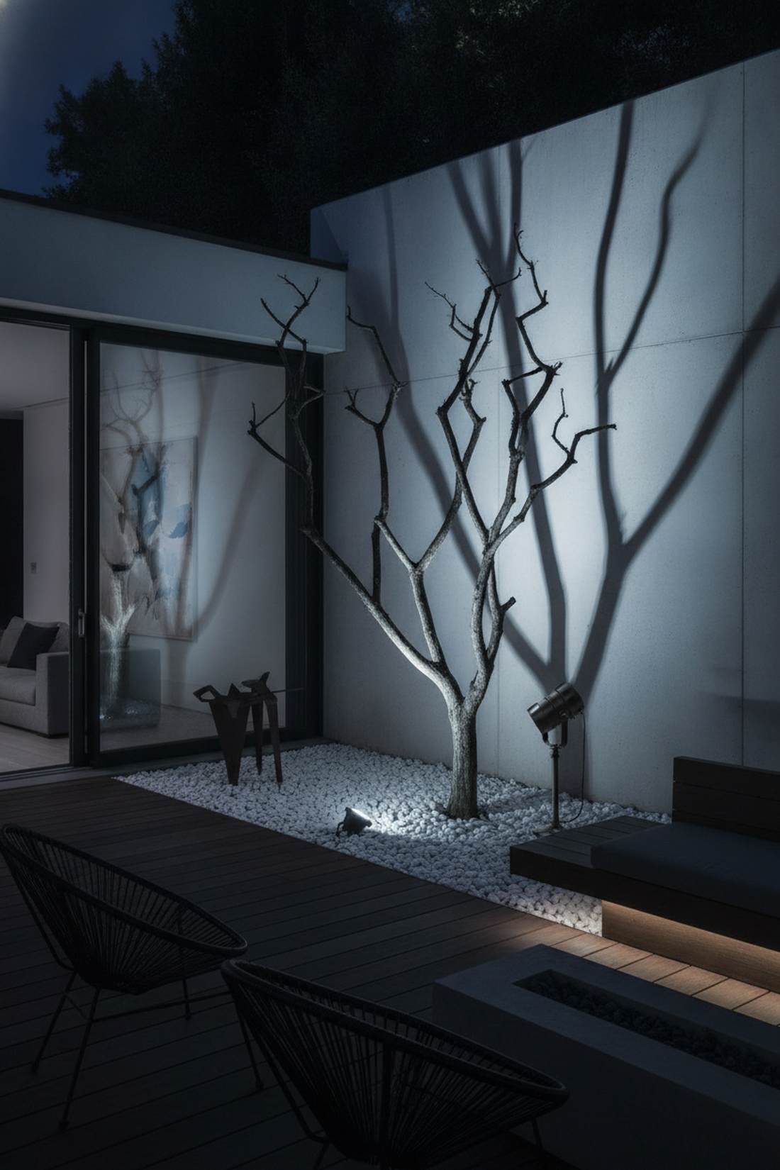 offset asymmetric uplighting