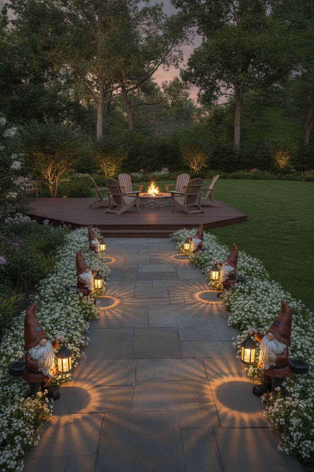pathway lantern gnomes