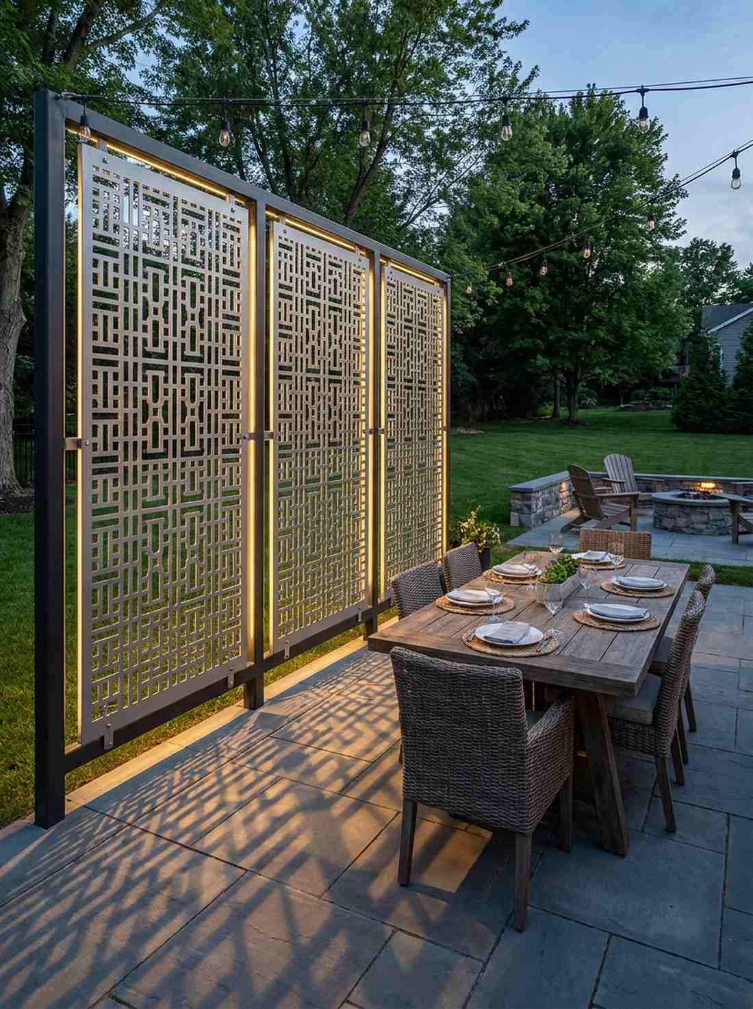 perforated metal screen fence