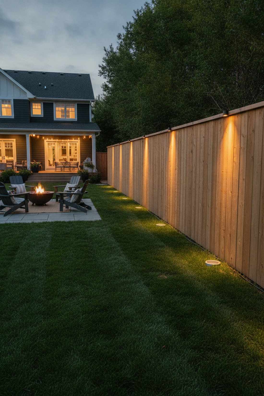 privacy fence backlighting
