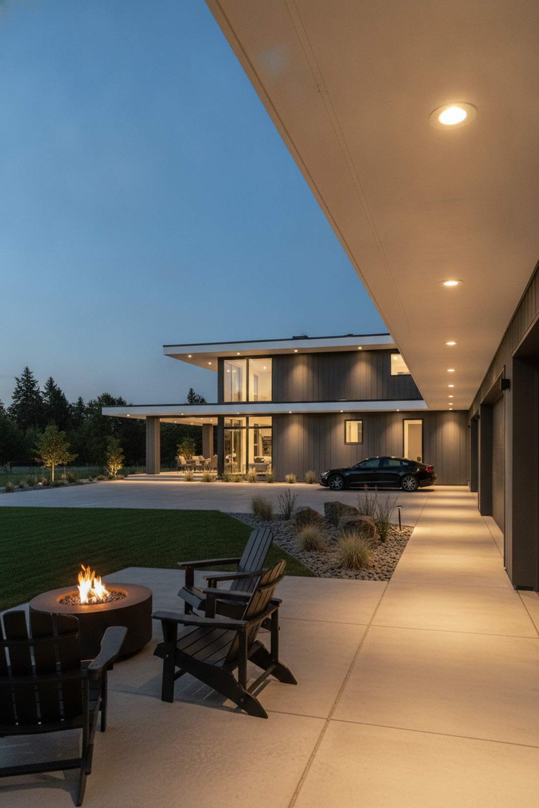 recessed soffit downlights with motion sensor
