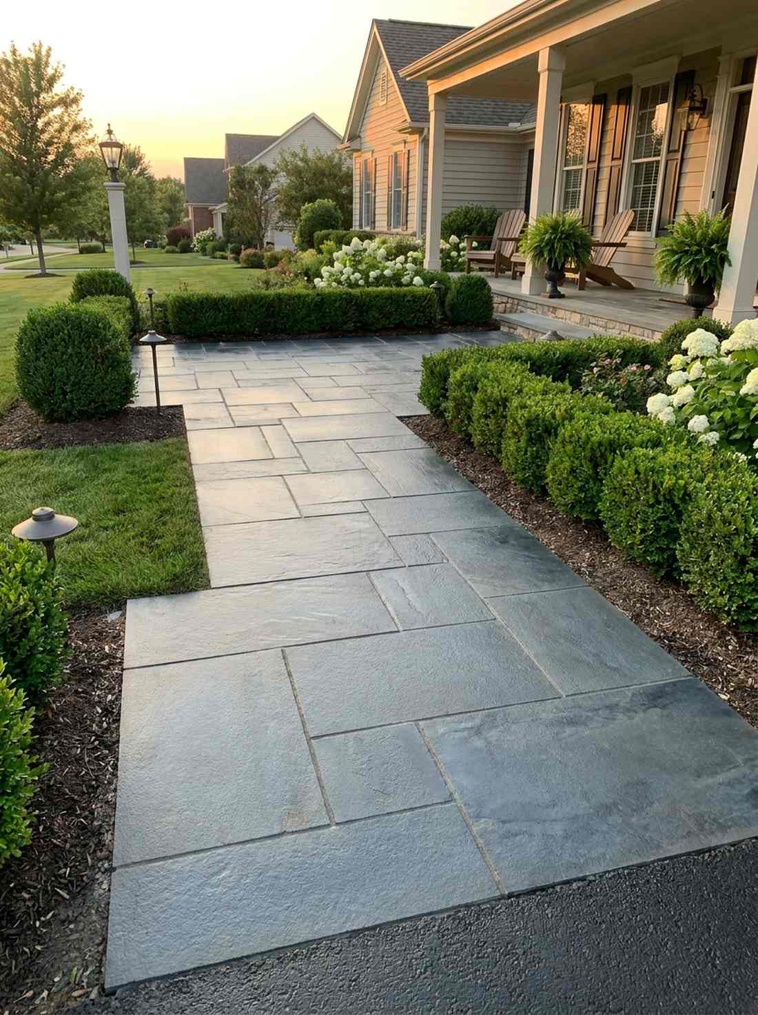 rectangular bluestone offset pattern