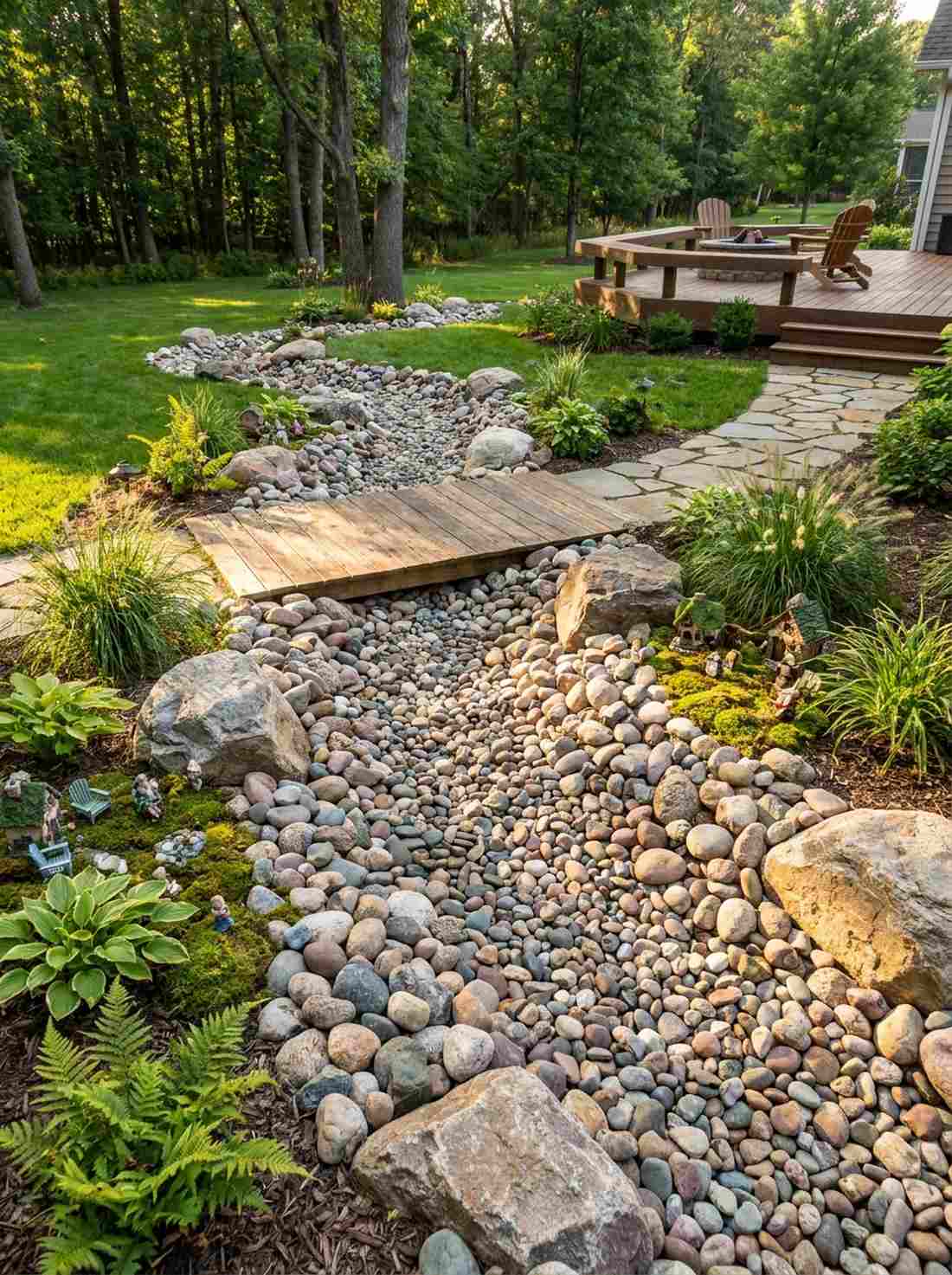 river rock dry creek bed