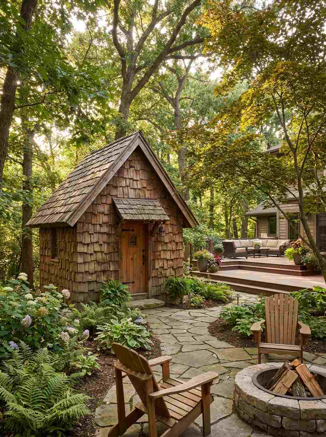 rustic cedar shake hideaway