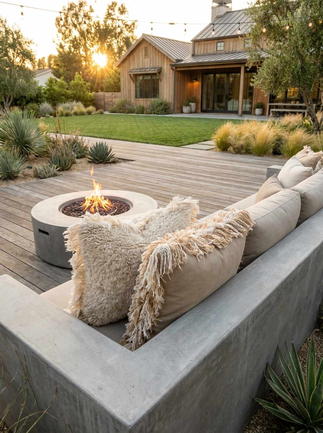 shaggy cotton pillow with frayed edges