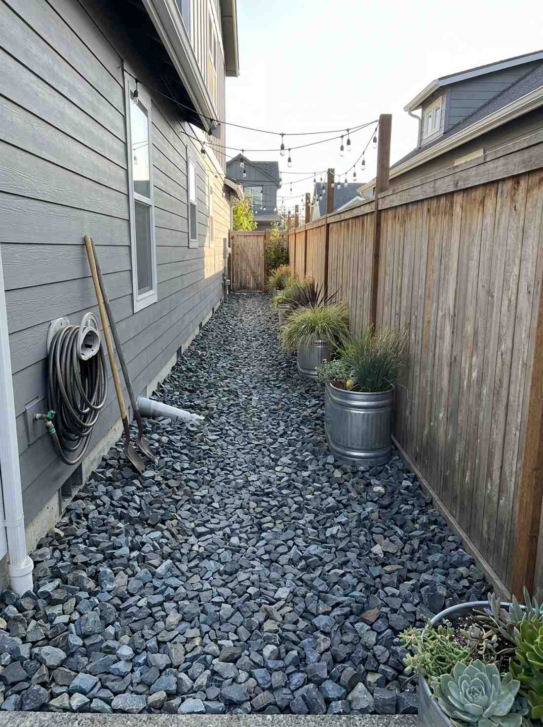 side yard utility corridor