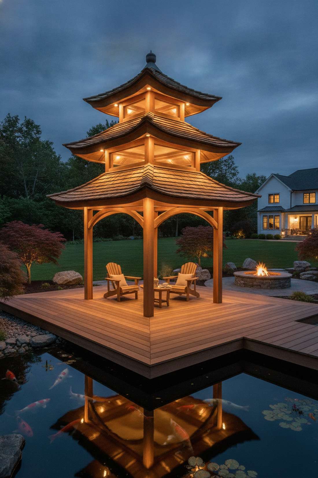 tiered pagoda style structure