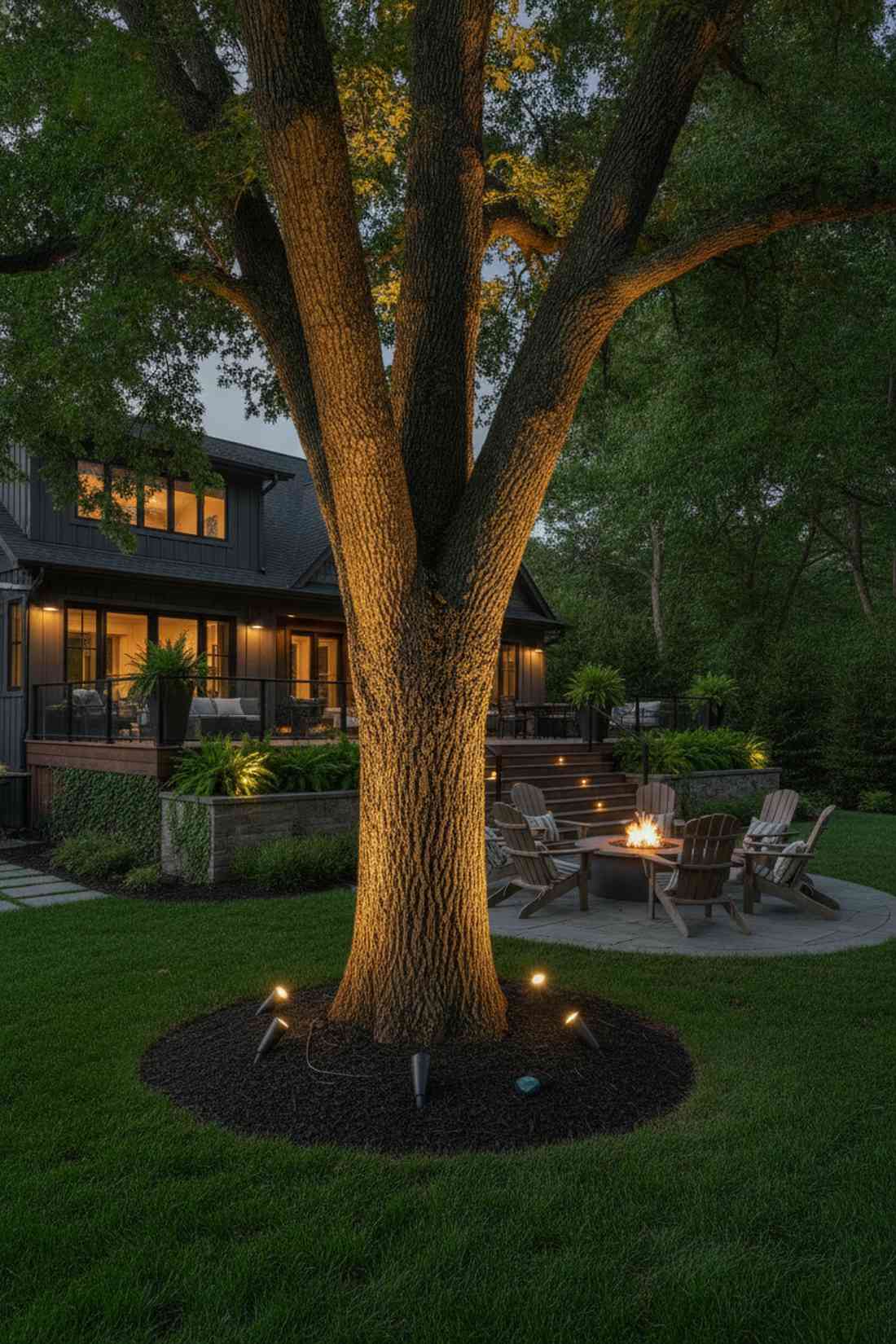 triangular accent uplights
