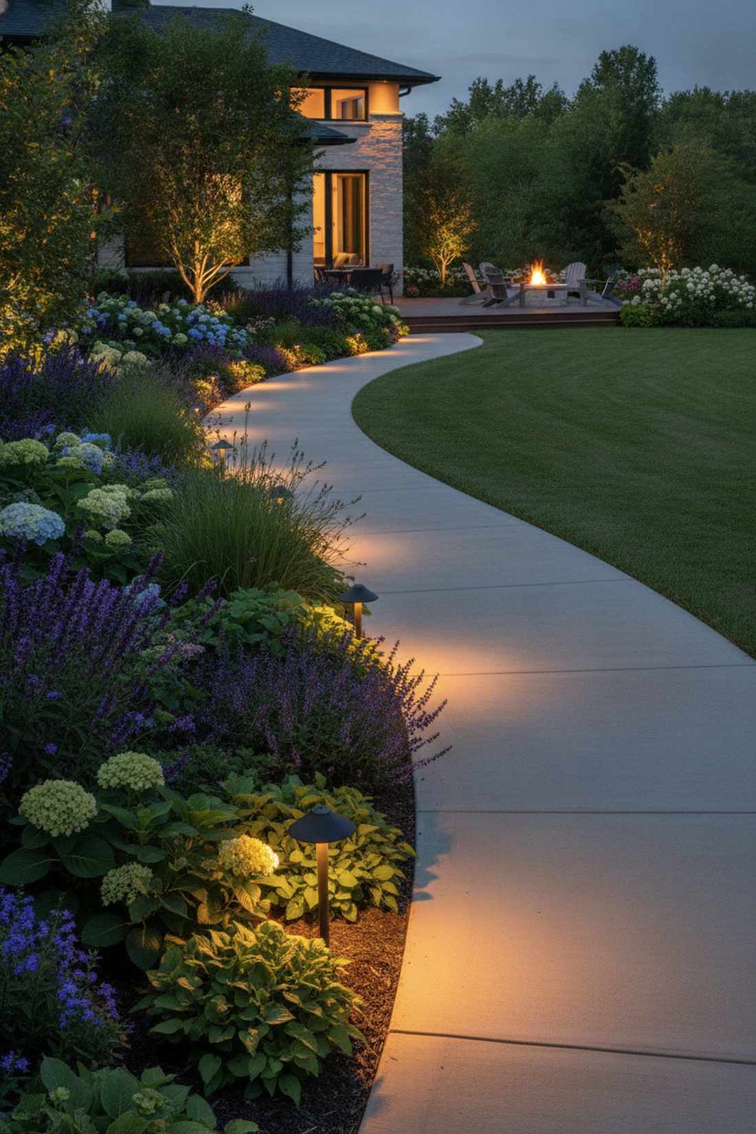 wash lights for perennial borders