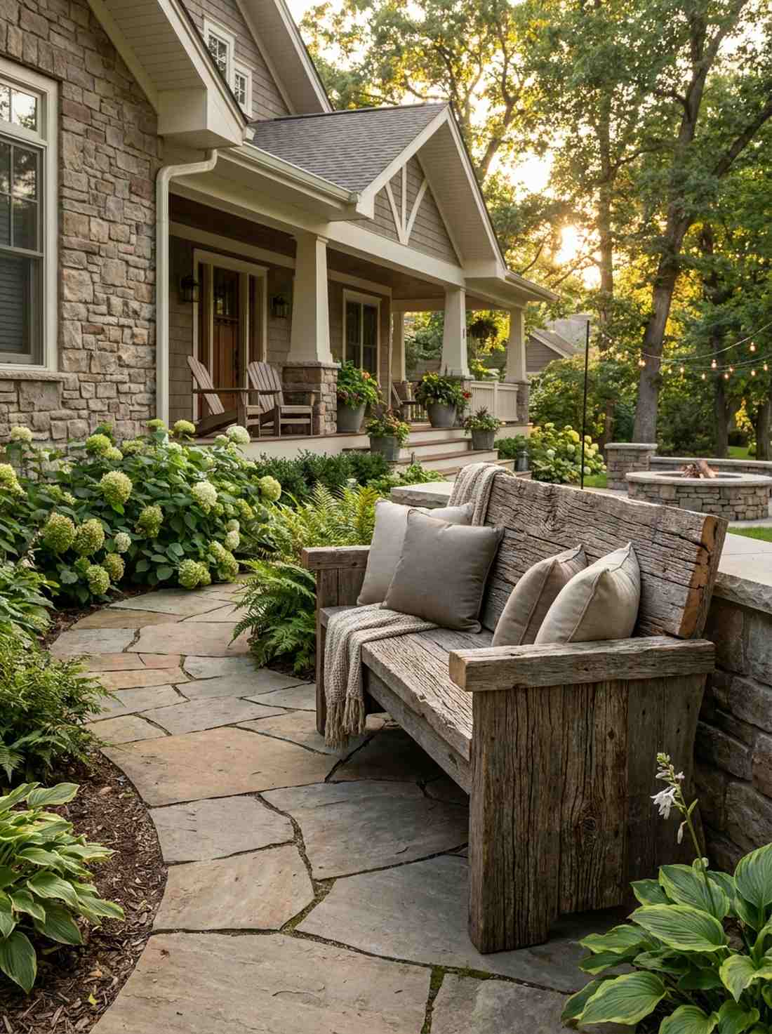 weathered wooden bench