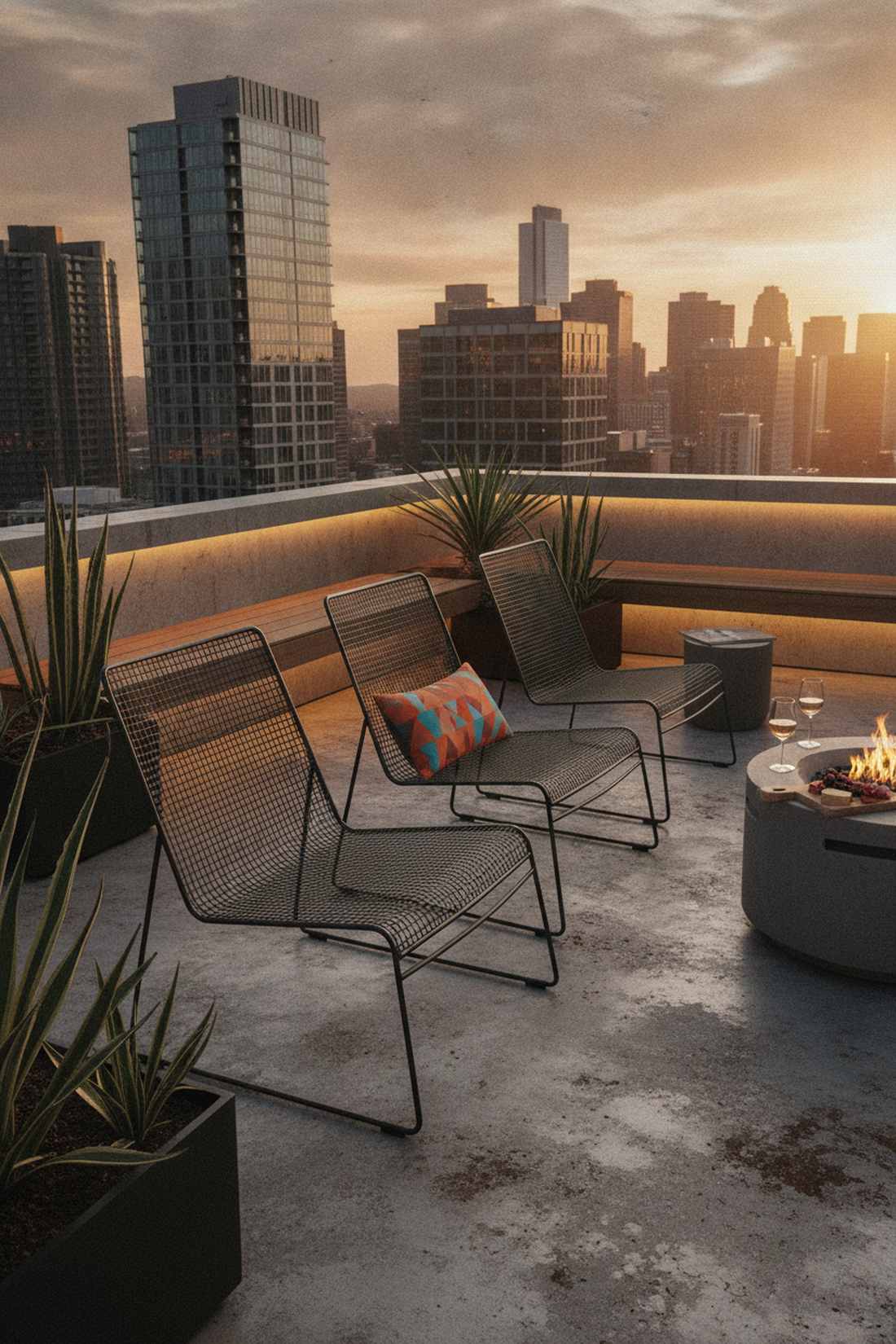 wire mesh lounge chair