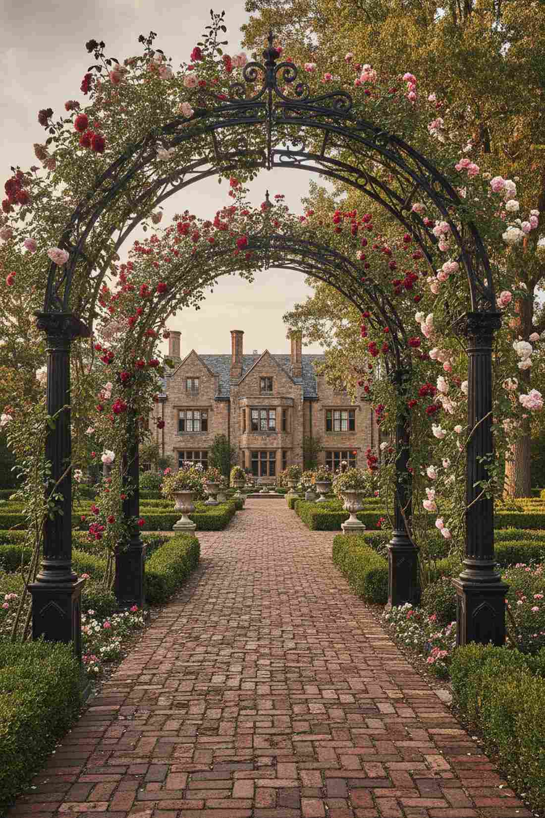 wrought iron formal entryway