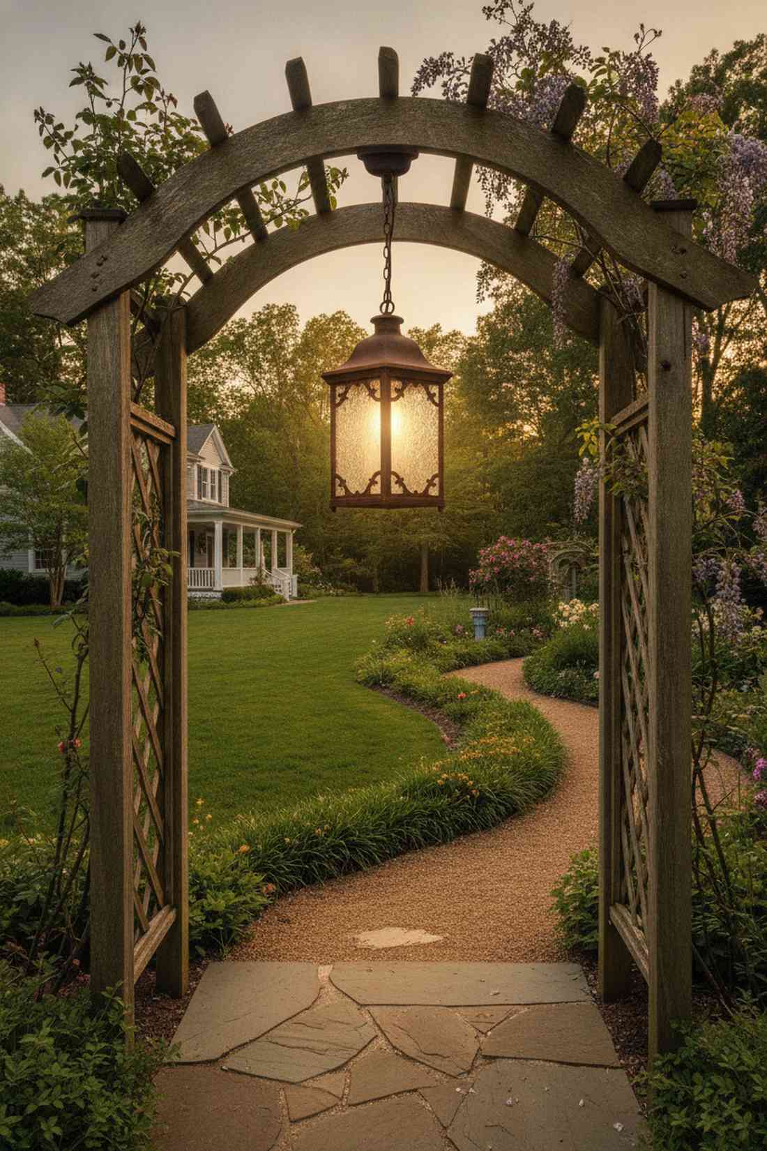 arbor entrance overhead pendants