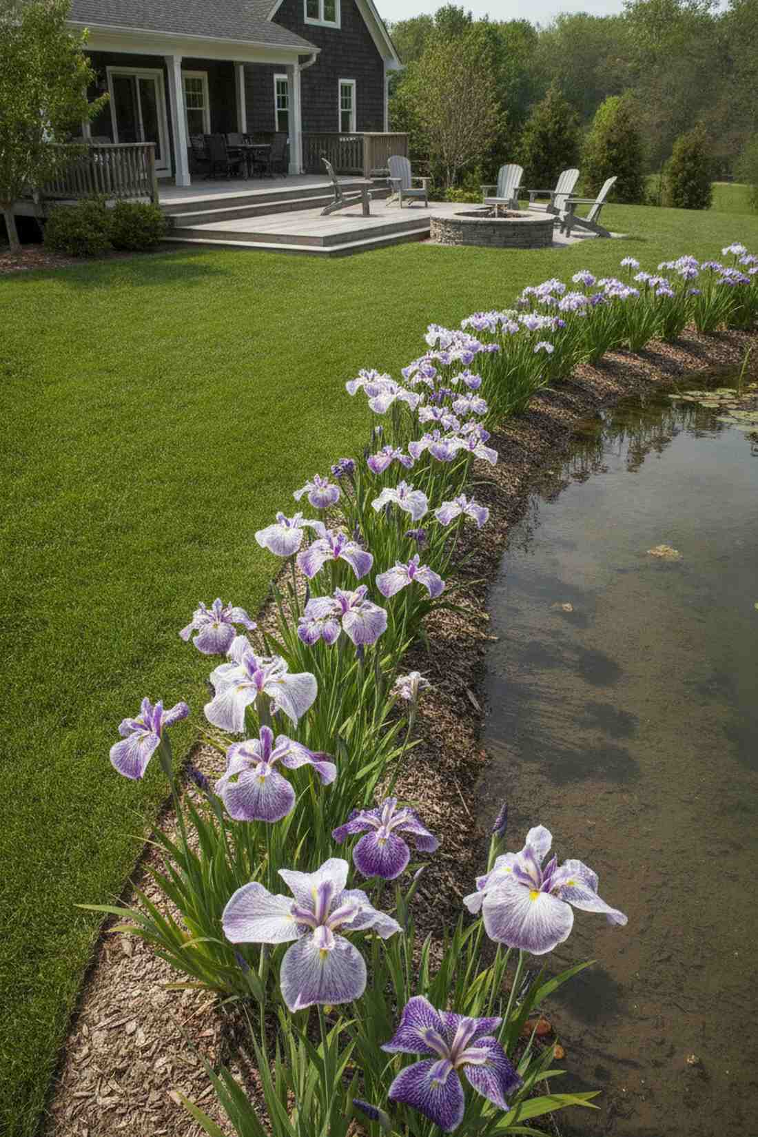 japanese iris waterside color