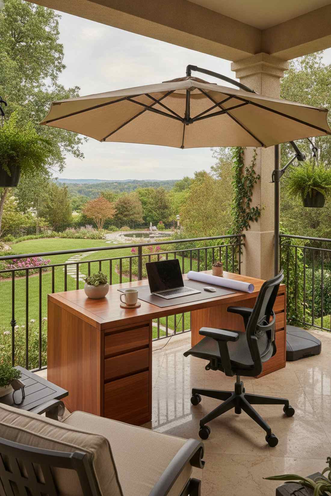 outdoor desk and work station