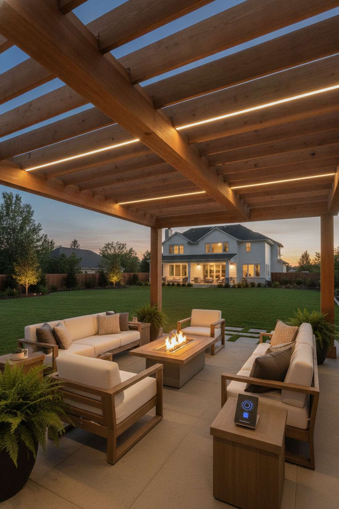 pergola canopy lighting
