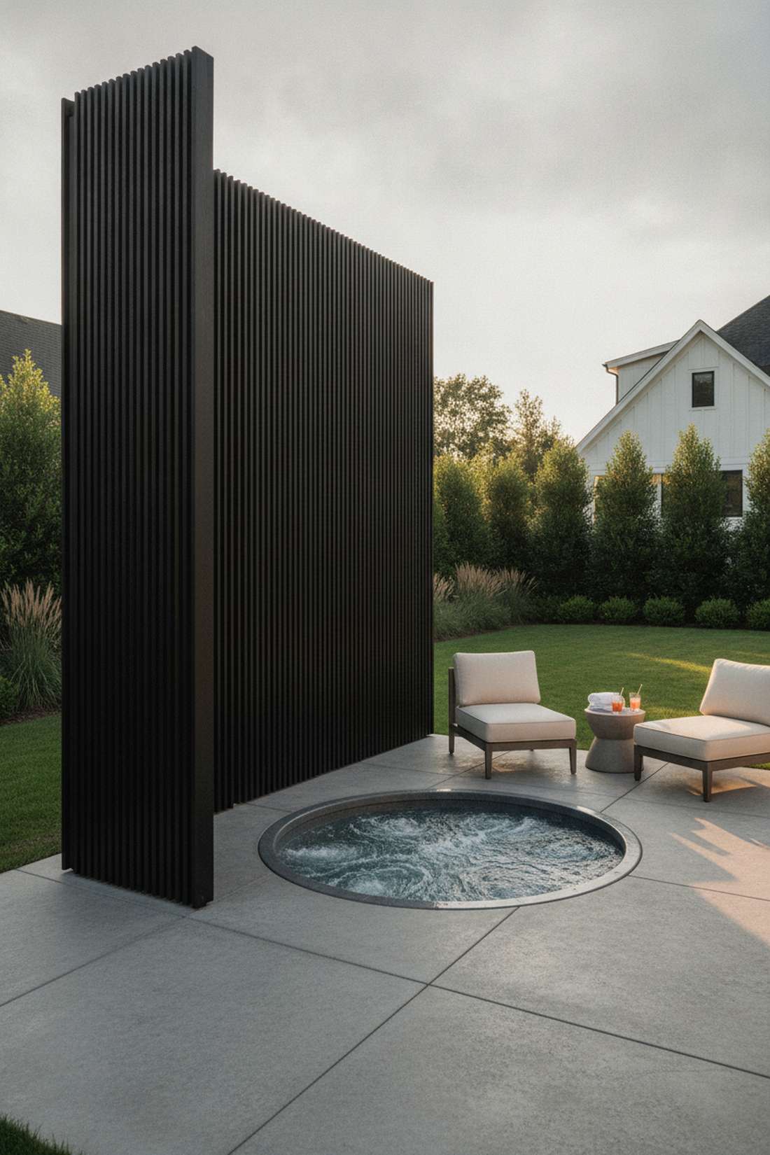 vertical slat pergola for privacy