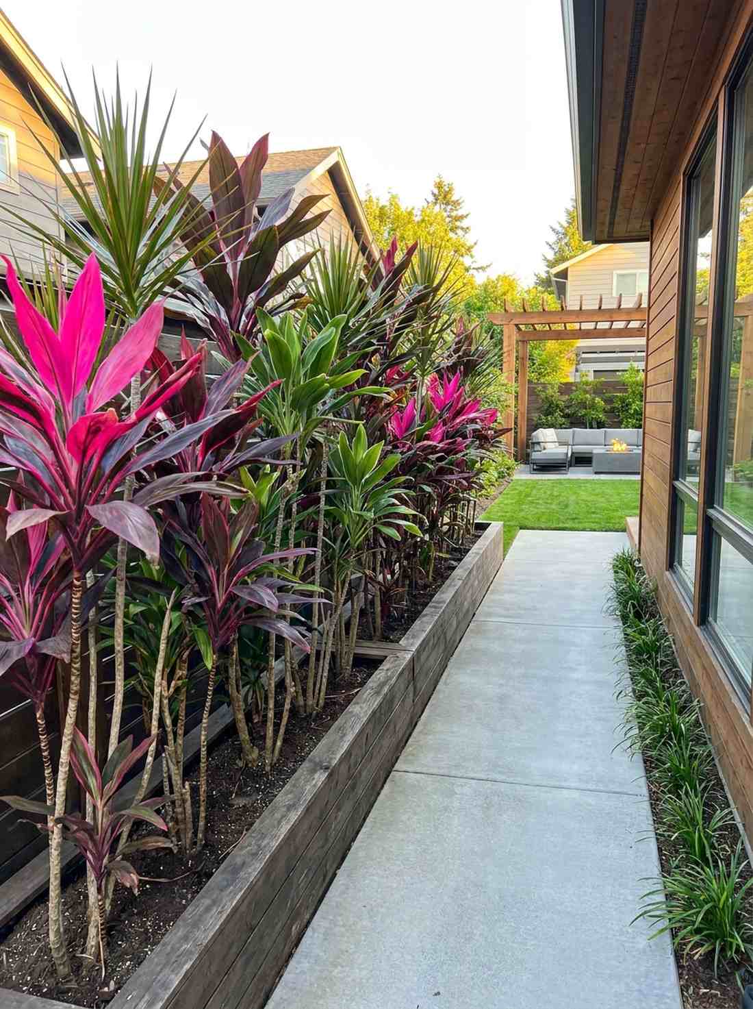 cordyline and dracaena screen