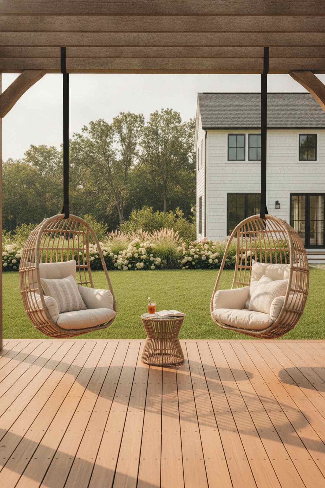 hanging pod chair duo