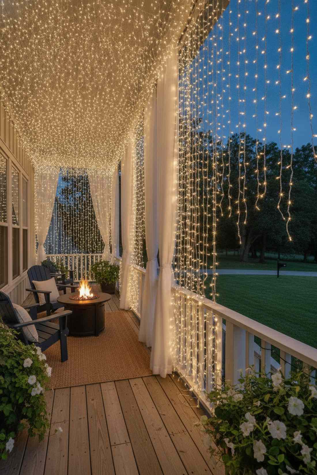 icicle curtain lights