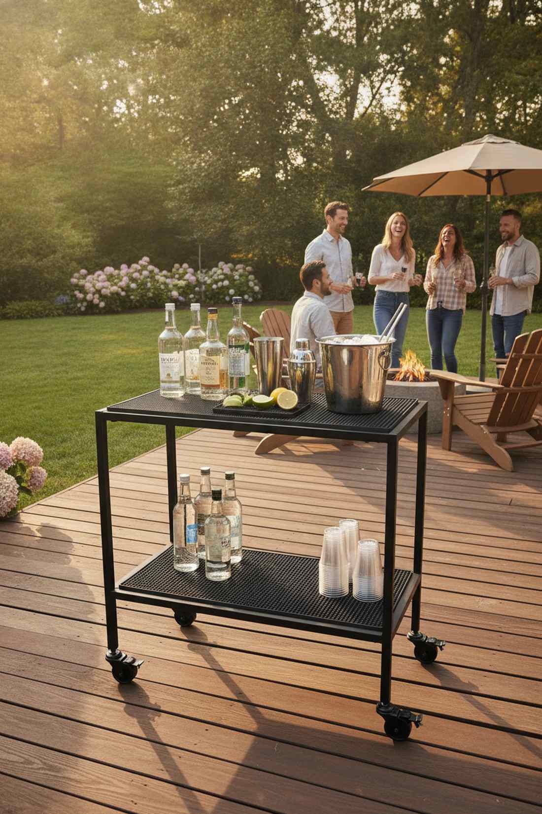 bar cart and serving station