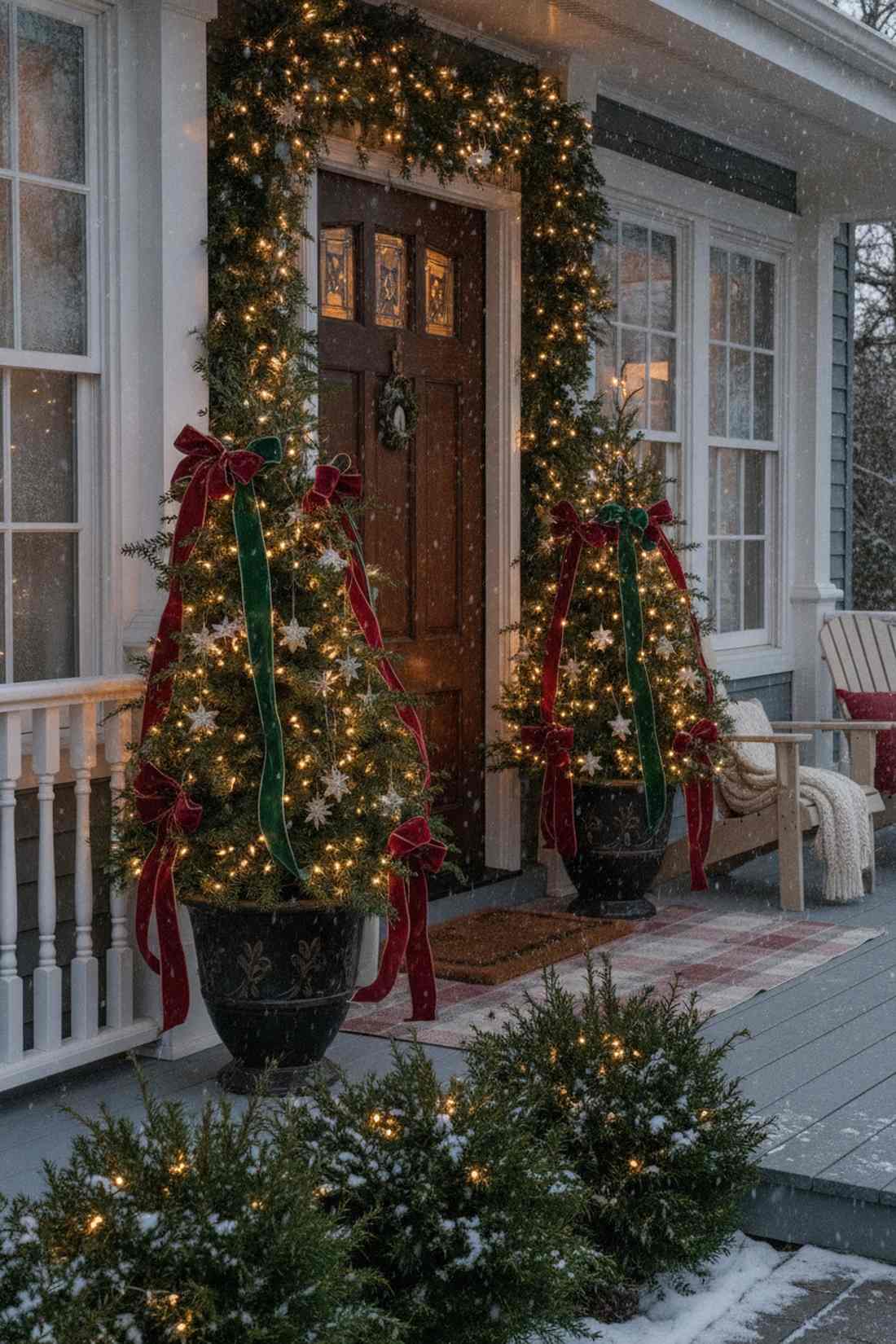 holiday themed plant displays
