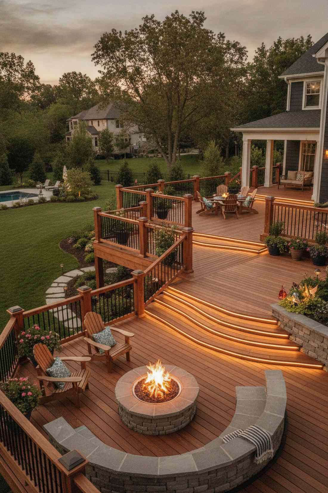 multi level deck terracing