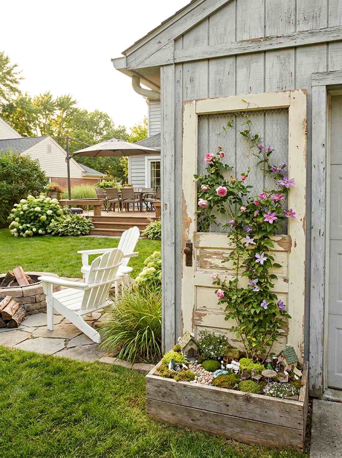 reclaimed door trellis