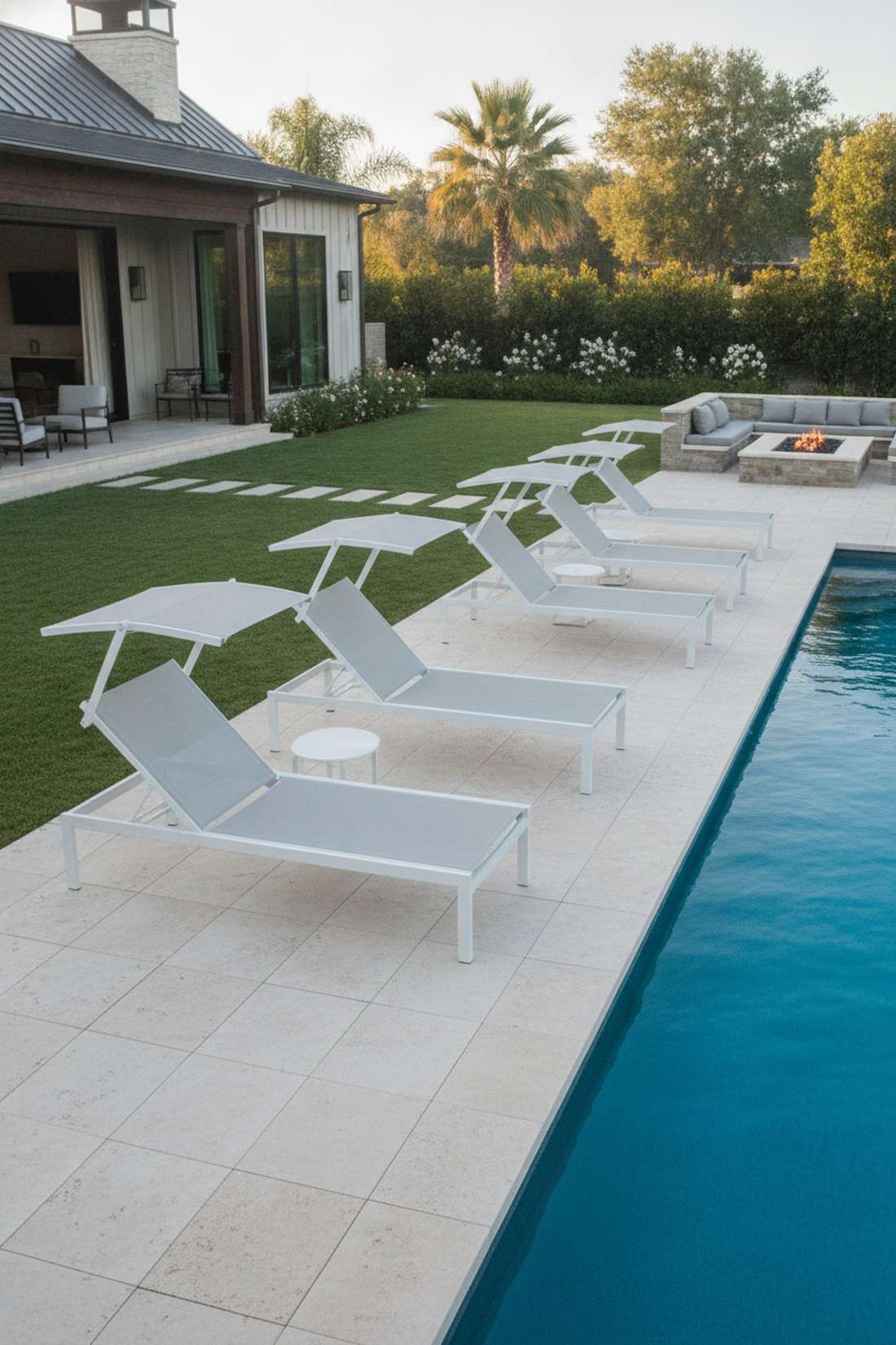 resort style lounger shade systems
