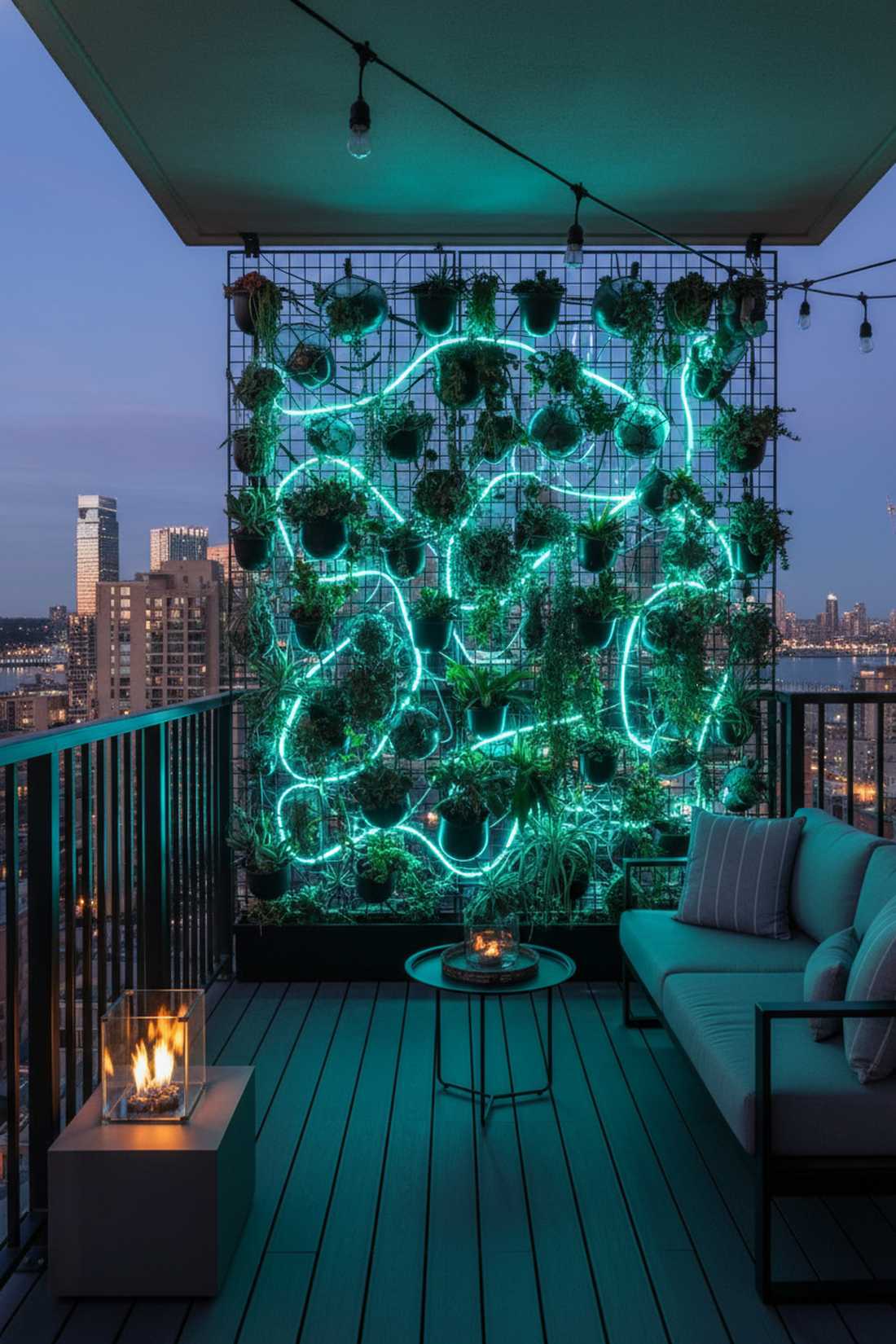 vertical garden wall accent strips