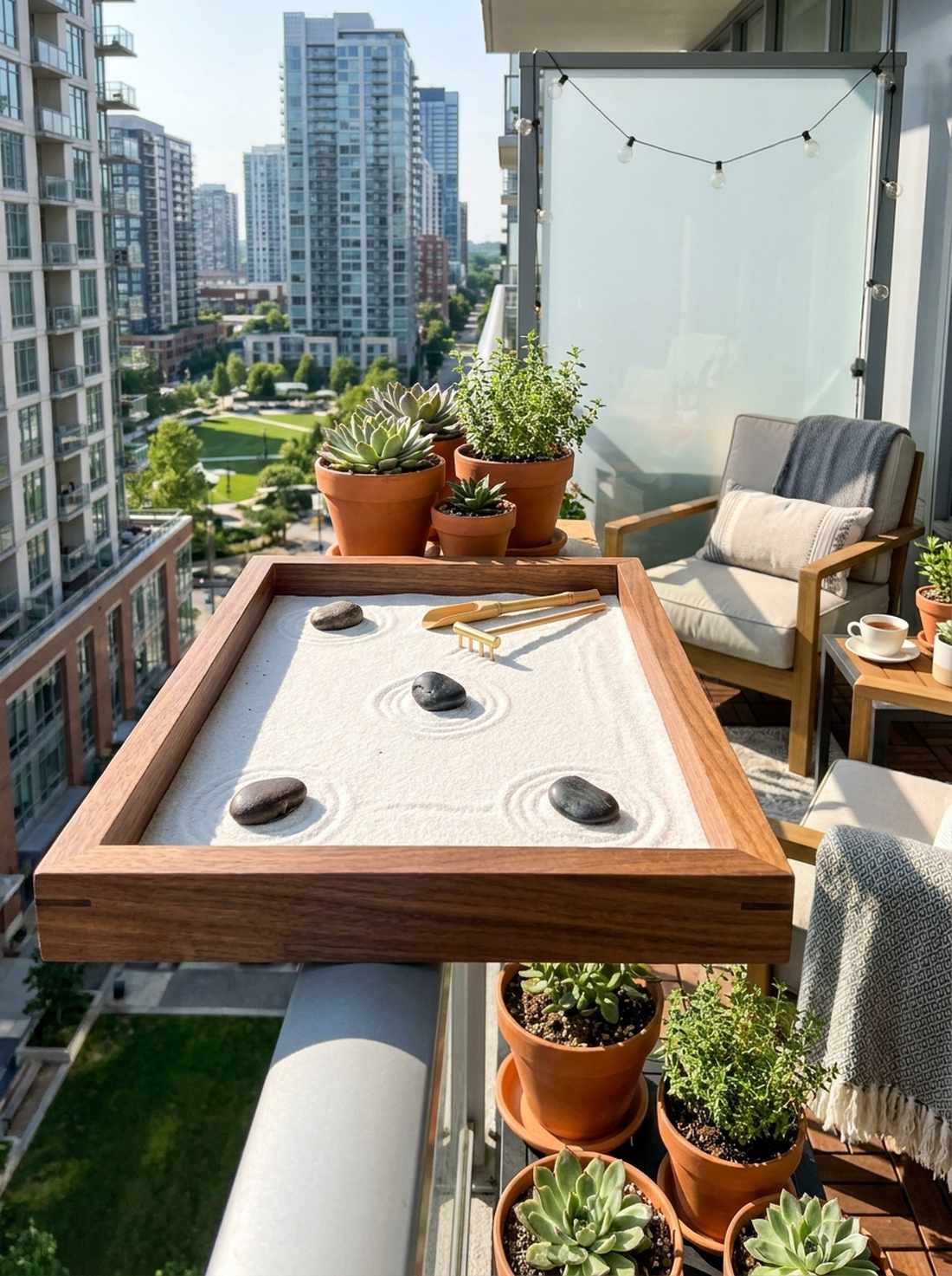 balcony tray garden