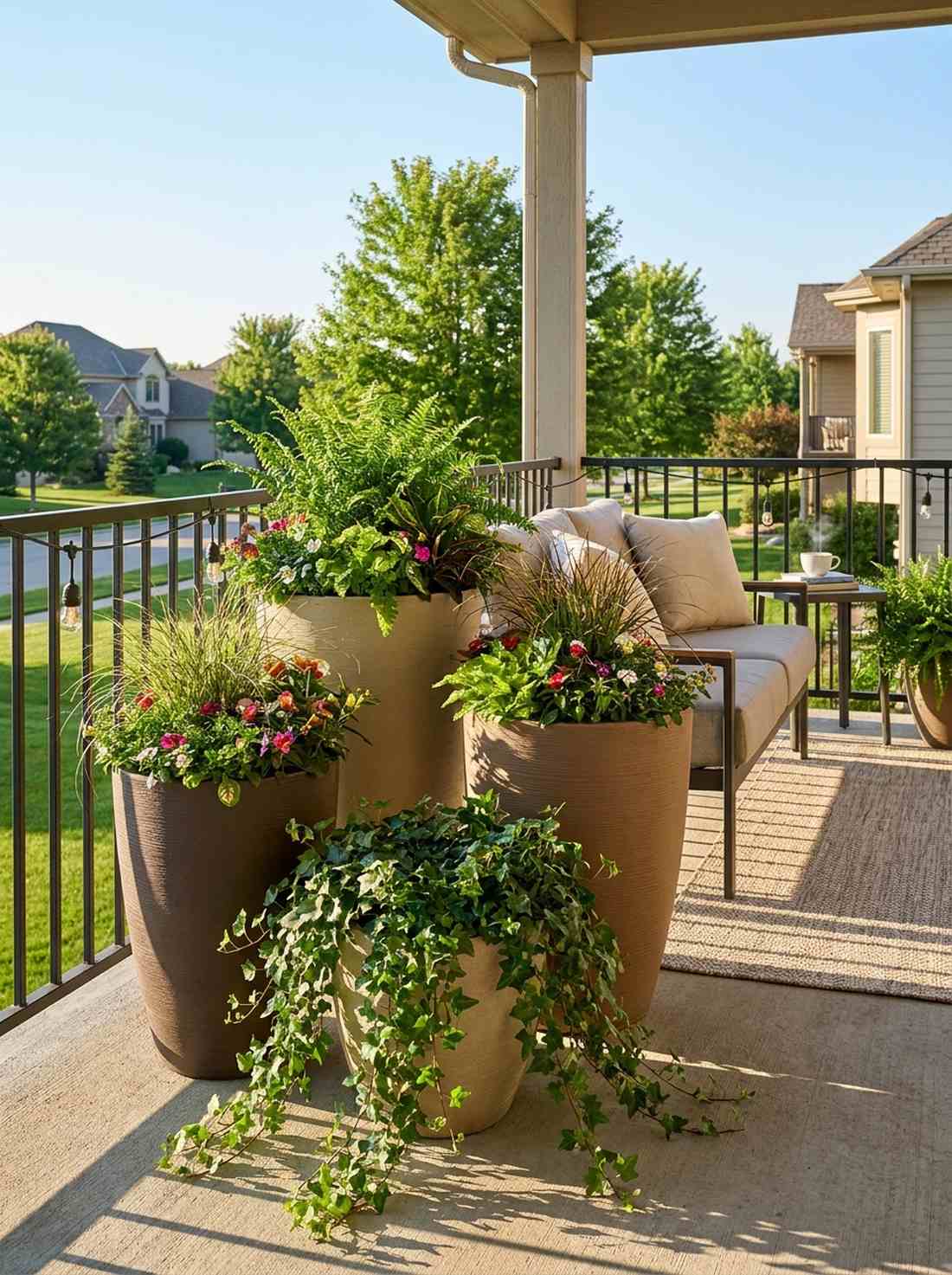 mixed height container clusters