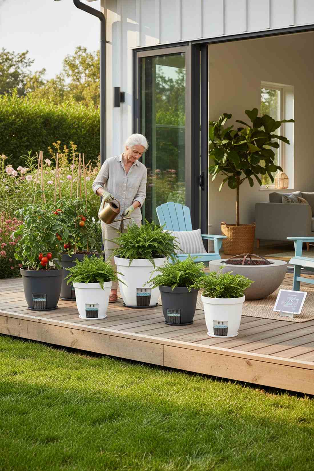 self watering planters