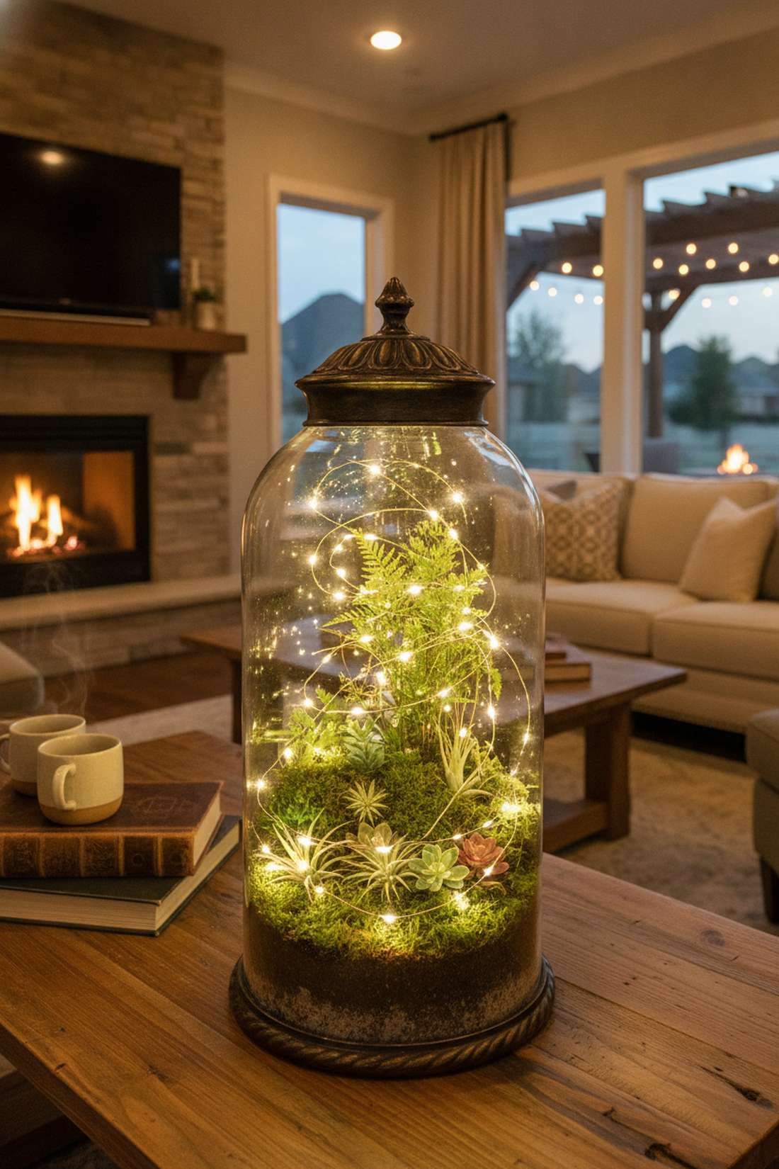terrarium miniature landscape lighting
